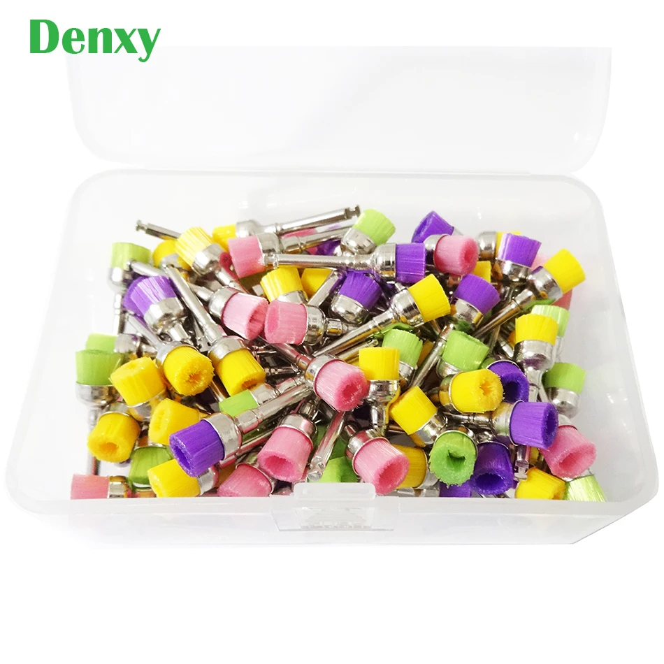 Denxy 400 шт зубные нейлоновые полировальные кисти, миска форма насадка для зубной щетки для гибочной машины красочные высокого качества
