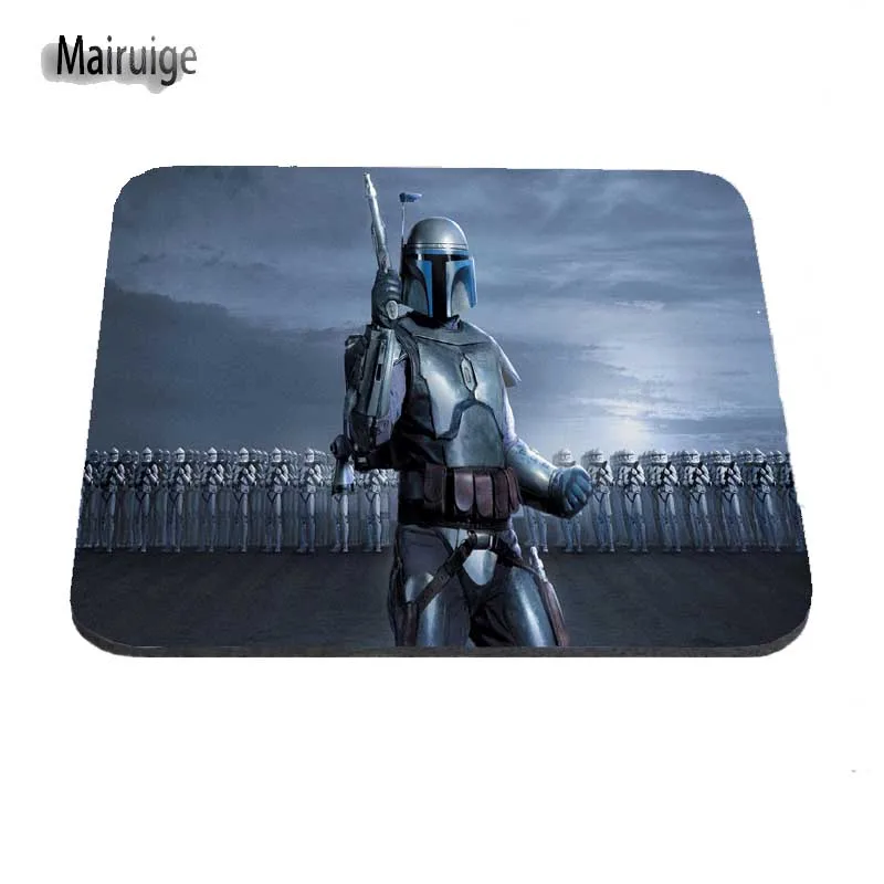 29x25cm Mairuige Новое поступление высокого качества Звездные войны Boba Fett кожа комфорт Нескользящая мышь матовый коврик для мыши для оптики/мышь с трекболом - Цвет: 29x25cm