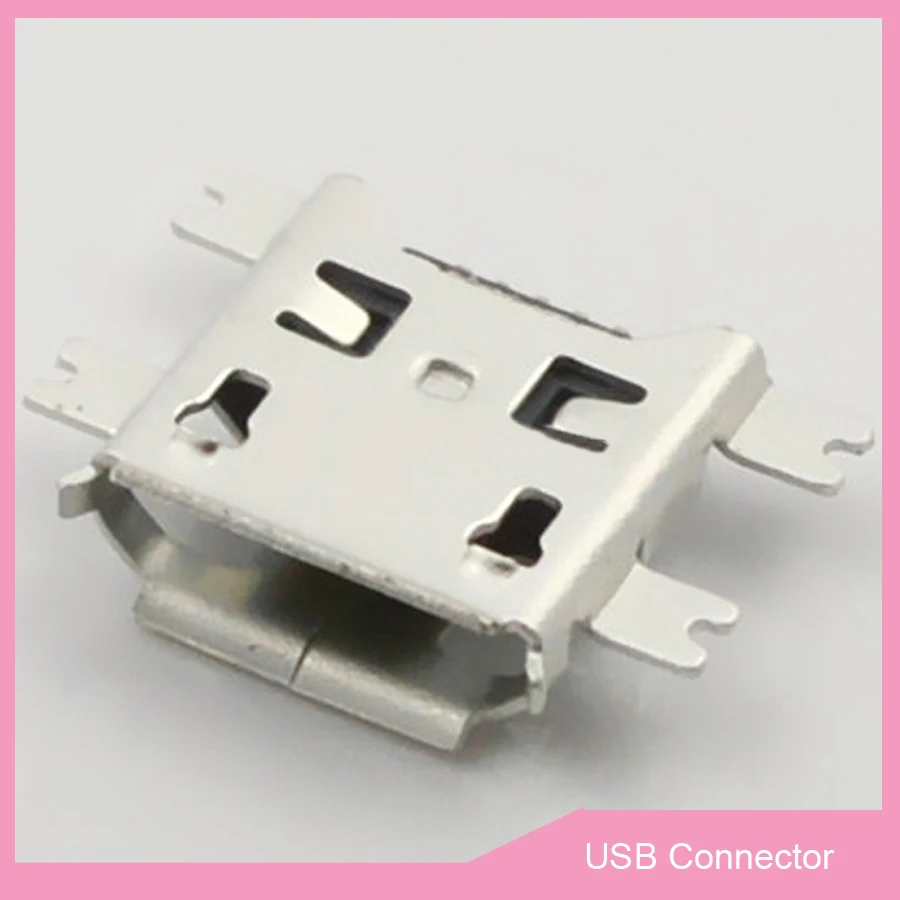 5 контактный разъем MICRO USB интерфейсный с 4 фиксированными контактами Смещенные