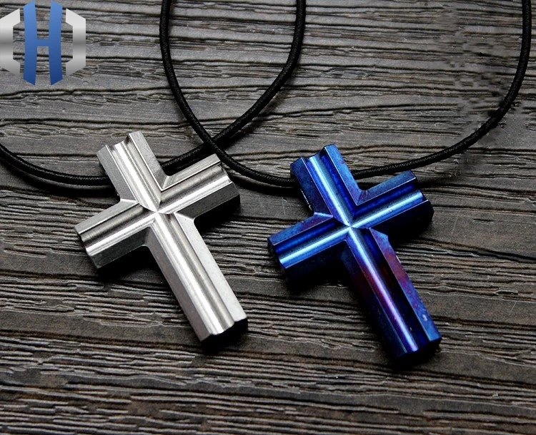 Ожерелье с крестом из титана ЧПУ подвеска ювелирные изделия бисер для