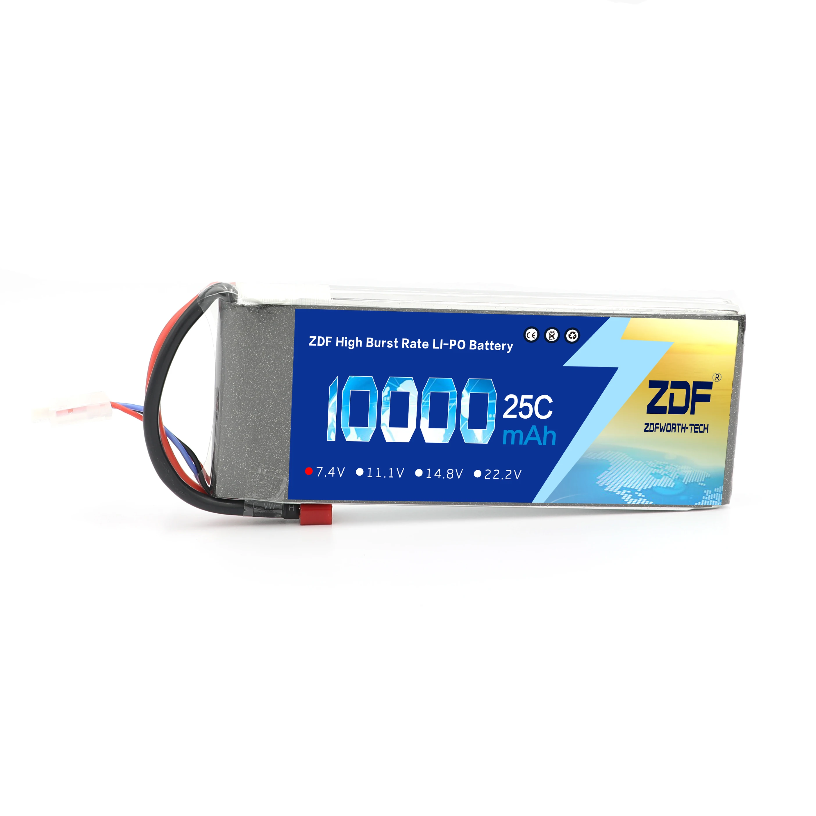 2019 ZDF Power Li-polymer Lipo Battery 2S 7.4V 10000mah 25C Max 50C For Helicopter RC Model Quadcopter Airplane Drone | Игрушки и хобби