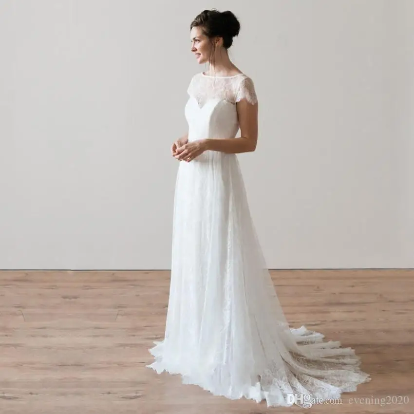 Женское кружевное платье с коротким рукавом Vestido de noiva свадебное в стиле бохо на
