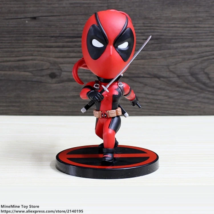 DISNEY Marvel X Мужской Человек паук Дэдпул леди 13 см фигурка аниме мини кукла украшение