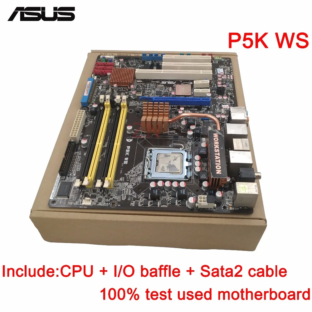 original Used Server motherboard For Asus P5K WS Socket 775 Maximum 4*DDR2 8GB 6xSATAII ATX | Компьютеры и офис