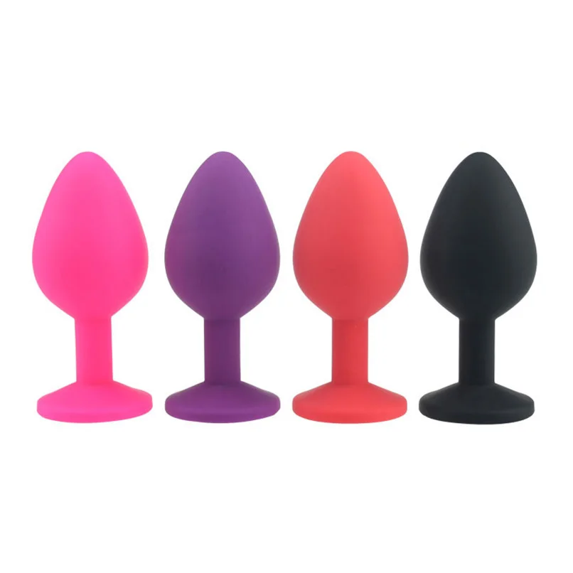 50PCS/lot Medium Size Jeweled Silicone Anal Plug Sex Toy for Women Masturbation Butt Stopper Men Adult Product | Красота и здоровье