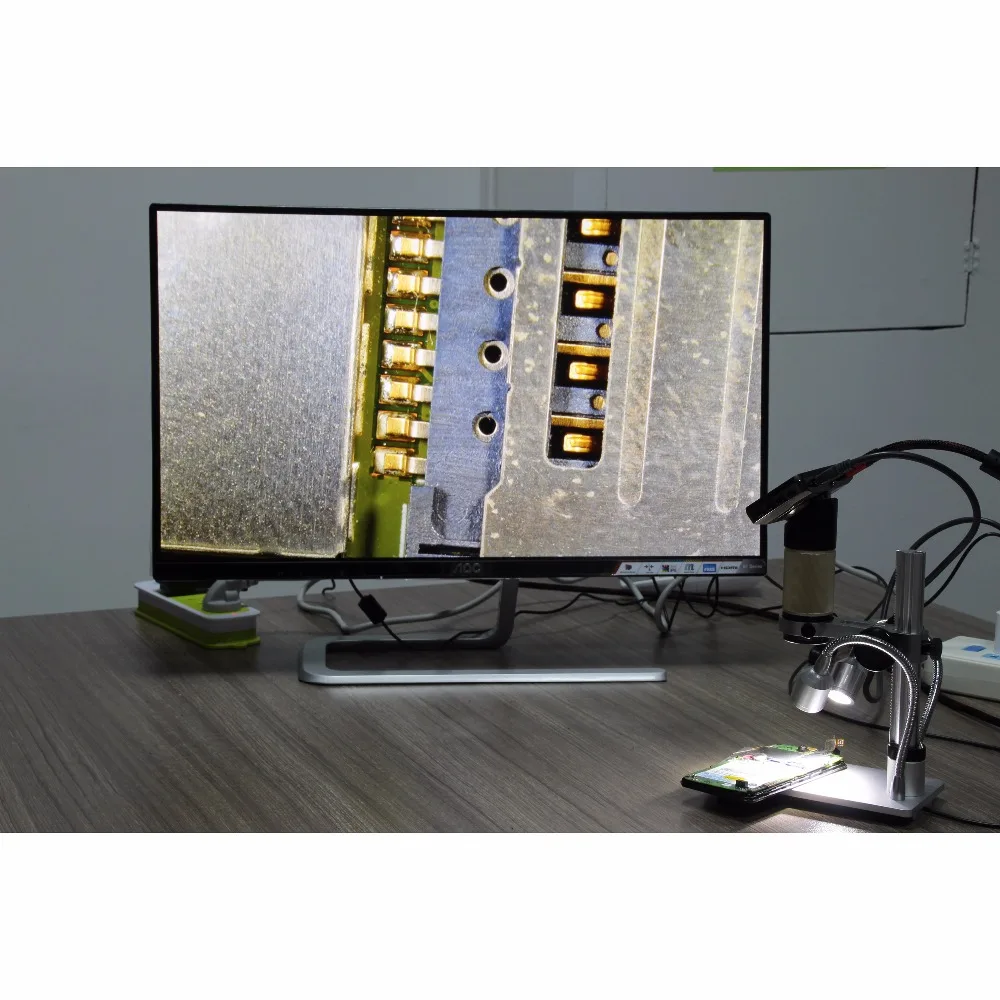 New digital USB microscope with display screen for mobile phone repair soldering tool bga smt watch |