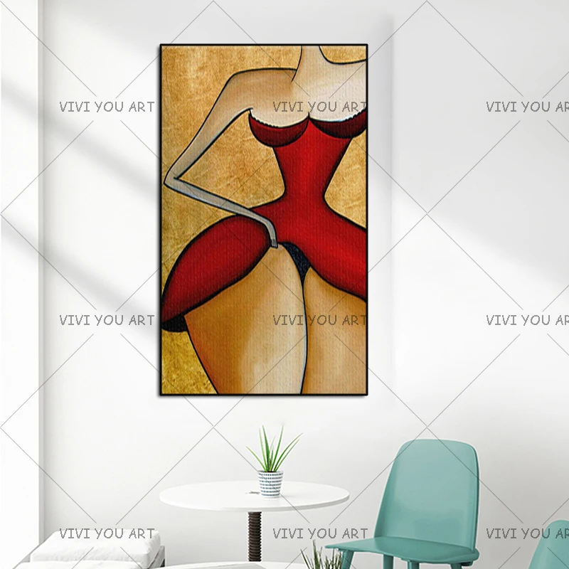 Ручная роспись обнаженной женщины холст Художественная живопись сексуальные