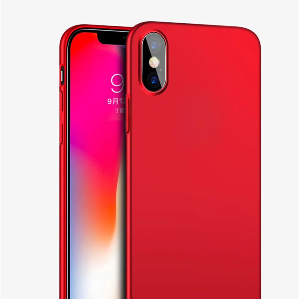 Ударопрочный жесткий чехол для Apple iPhone X XS ультра тонкий ПК матовый защитный 6 6s 7 8