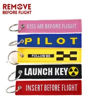 mixed colors key ring porte cle moto luggage label safety tag oem embroidery keychain motorcycle key fob for aviation gift 5 pcs