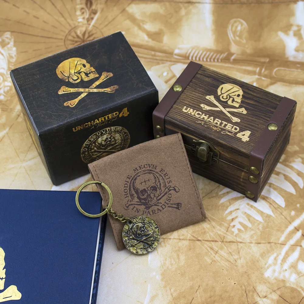 Uncharted 4 пиратский Золотая монета с ограниченным сумка из овечьей кожи и