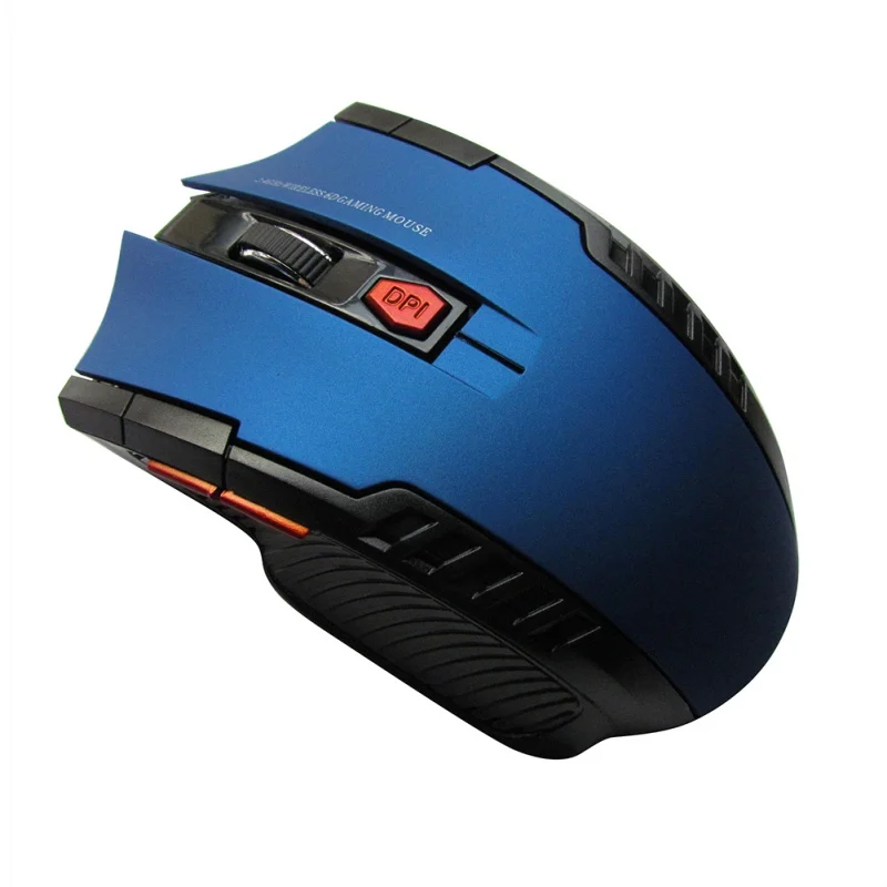 Синий Professional беспроводная мышь 1200 dpi 2,4G игровая мышь лазерная мышь Тихая для геймеров Встроенная батарея Компьютерные Мыши для ПК ноутбука - Цвет: Синий