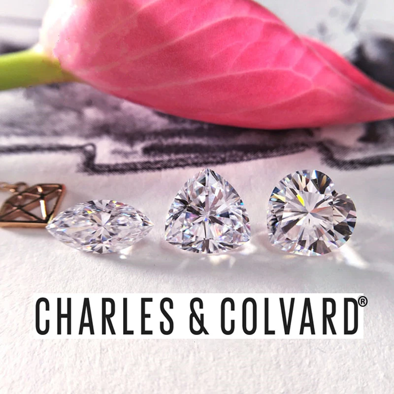 Charles Colvard Moissanite свободные камни сердце бриллиантовый огранка 6 5 мм 1 карат DEF цвет
