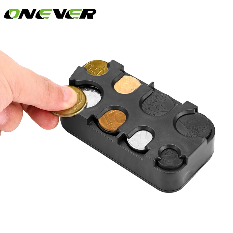 Автомобильный держатель для монет коробка хранения в евро пластиковый контейнер