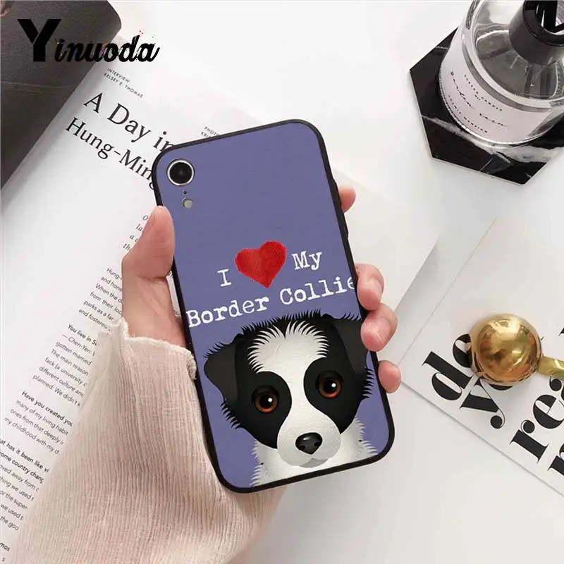 

Yinuoda I love my dog Painted Smart Phone Case for iPhone 7 6 X 8 6s Plus 5 5S SE XR XS XSMAX Case11 11pro 11promax