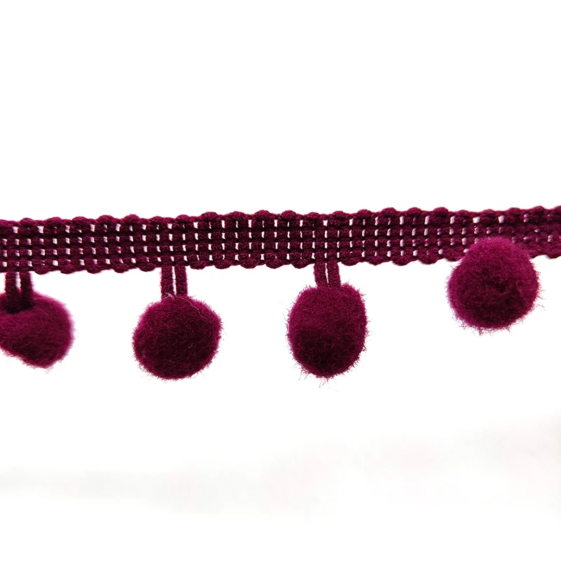 2 ярда украшенный помпоном мини помпон с жемчугом шириной 20 мм|Кружево| |