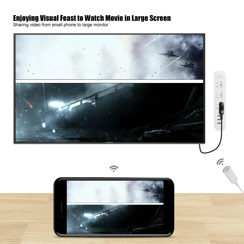 ТВ флешка на Android беспроводной Wi Fi дисплей приемник HDMI Mirror Cast Cable Dongle для iPhone iOS