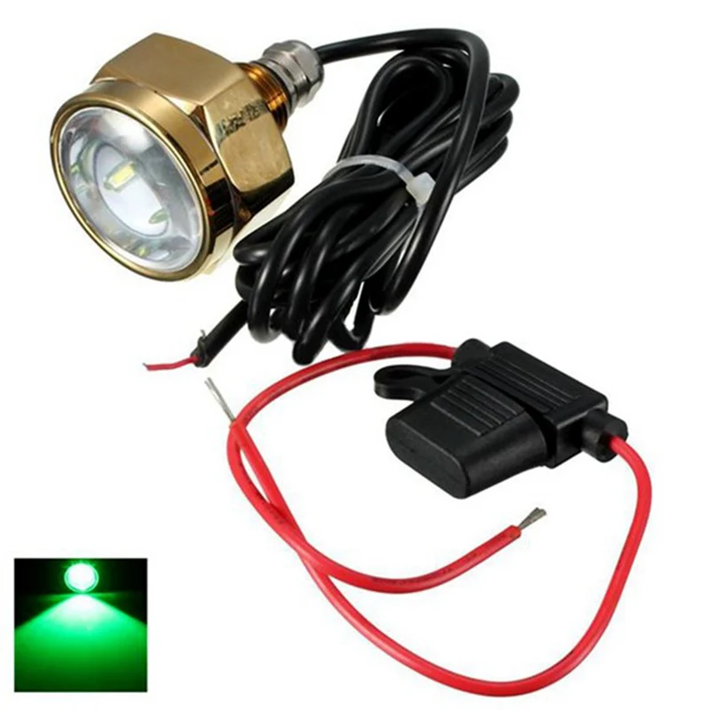 

27W Titanium Alloy Boat Drain Plug Light LED Underwater Light Waterproof 11-28V Marine Boat Lamp