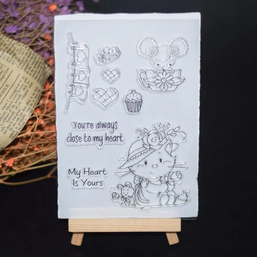 Мультфильм скрапбук прозрачный силиконовый резиновый штамп много ручной работы