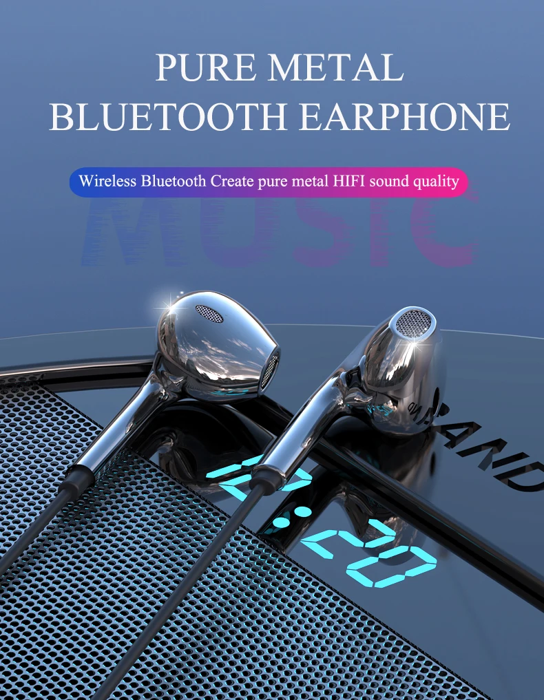 Inpher T36, беспроводные Bluetooth наушники, гарнитура 5,0, спортивные наушники-вкладыши с микрофоном для iPhone, xiaomi, huawei, телефона
