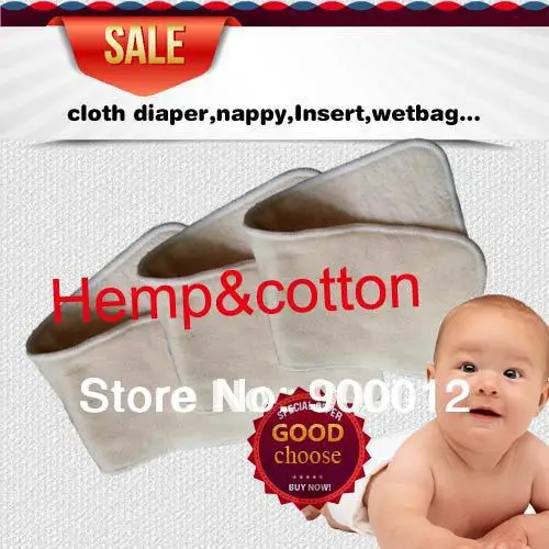 Free Shipping Naughty Baby Hemp Organic cotton 100pcs 4 Layers Reusable Baby Cloth Diaper Changing Pads Nappy Inserts