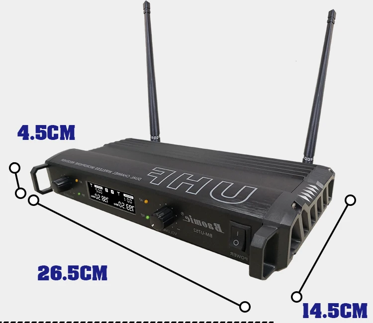 863-865 МГц baomic бренд BM-U752 UHF караоке беспроводной микрофон двойной канал левый 863,5 МГц правый 865 МГц фиксированная частота Великобритания
