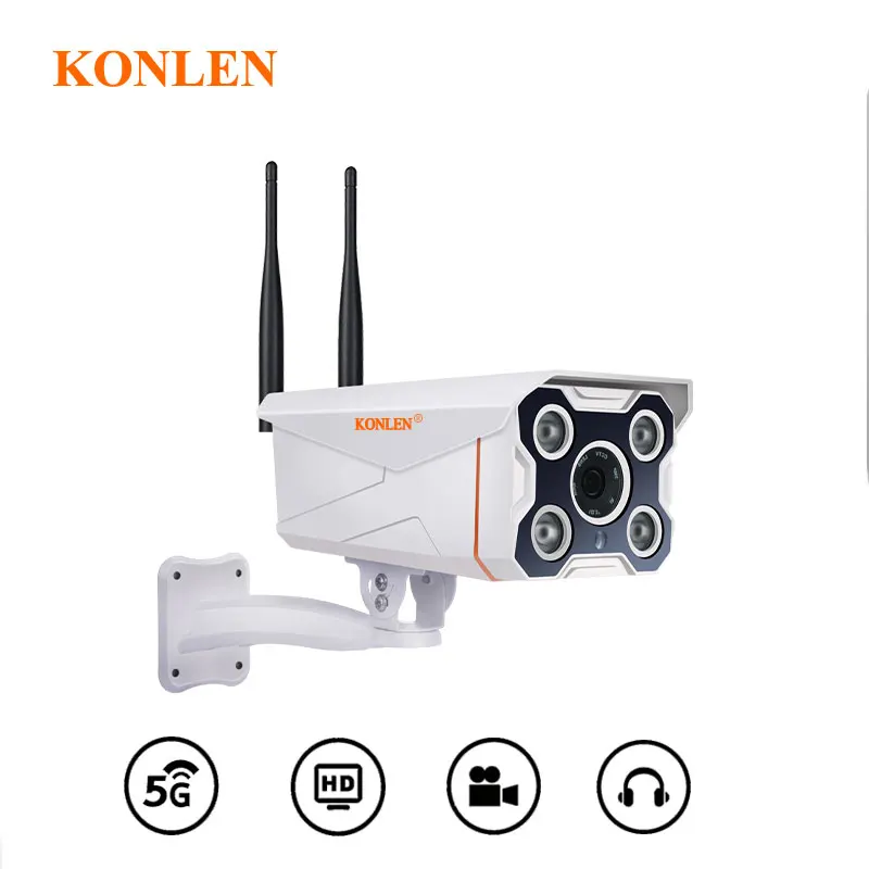 KONLEN 1080 P 5 г Wi Fi циллиндрическая камера IP 2 4 открытый охранных HD IMX323 Hi3518e цвет ночное