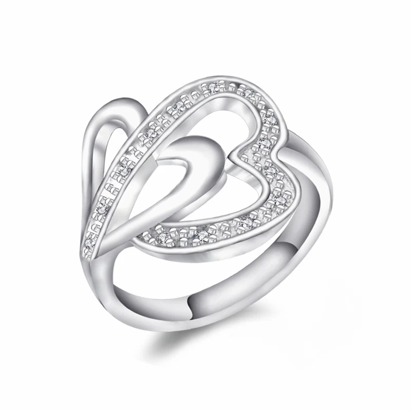 Кольцо для помолвки из стерлингового серебра 925 пробы новое открытое красное