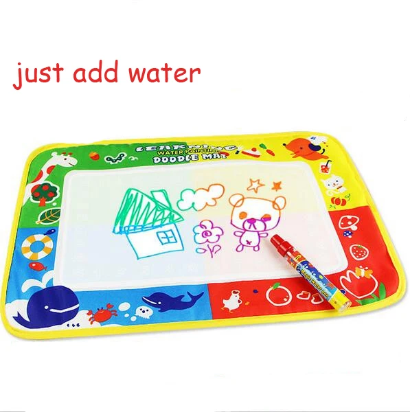 

46x30 см 4 цвета водный игрушечный коврик Aquadoodle коврик и 1 волшебная ручка/искусство/детский игровой коврик