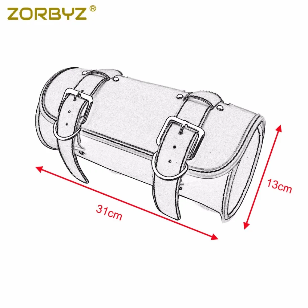 Седельная сумка ZORBYZ для мотоцикла универсальная из искусственной кожи