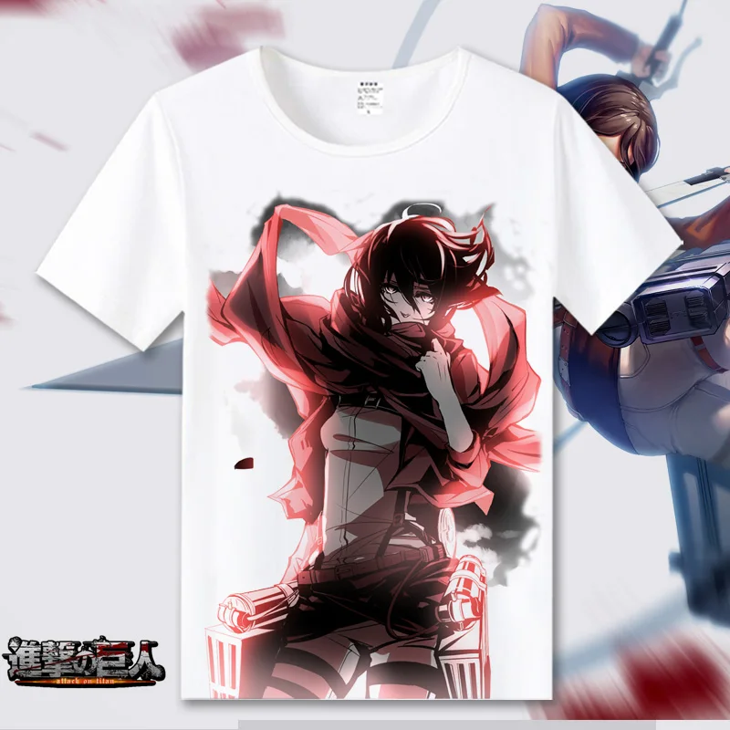 Attack on Titan Cosplay T Shirt Scout Regiment Summet T-Shirt Shingeki no Kyojin Recon Corps Top Tee Halloween Cosplay Costume - Цвет: 19
