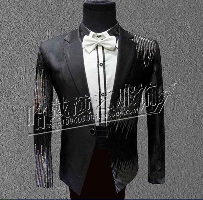 Мужская певица красные черные синие фиолетовые пайетки костюм куртка Camisa Masculina