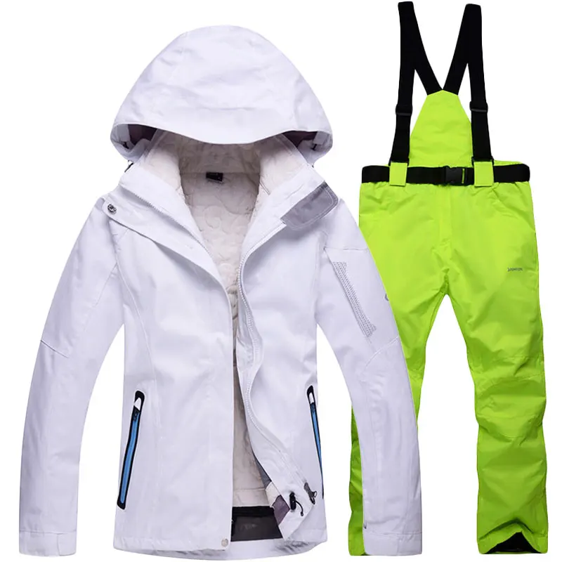 

New Winter Ski Suit Waterproof Women Snow Suit Warm Snow Jacket + Snowboard Pants Breathable snowboarding suit for Female