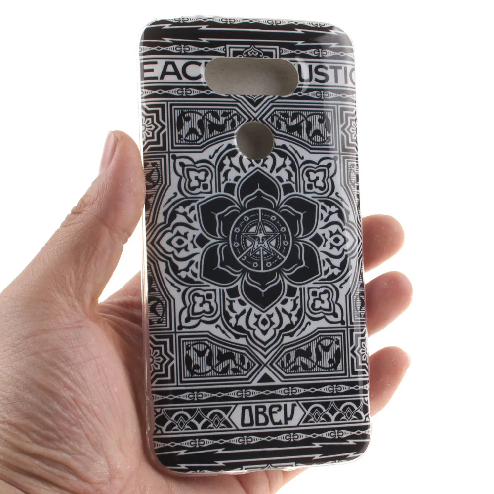 Для LG G5 IMD Прозрачный Корпус Ясно Лепесток Тотем Гель ТПУ Protector Задняя Крышка