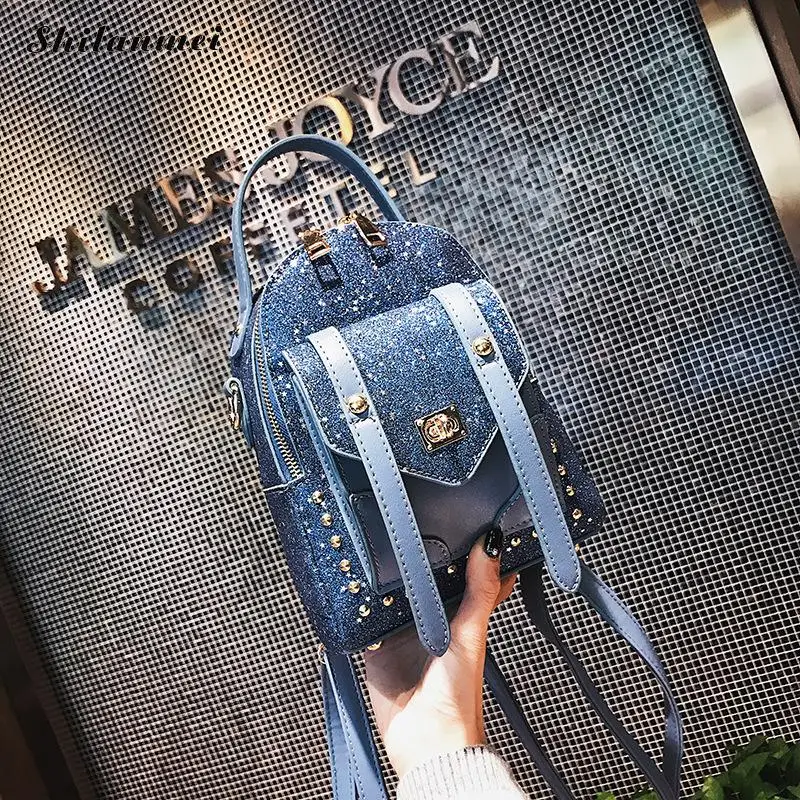 Знаменитый бренд рюкзак с блестками милые мини сумки для женщин 2019 модные