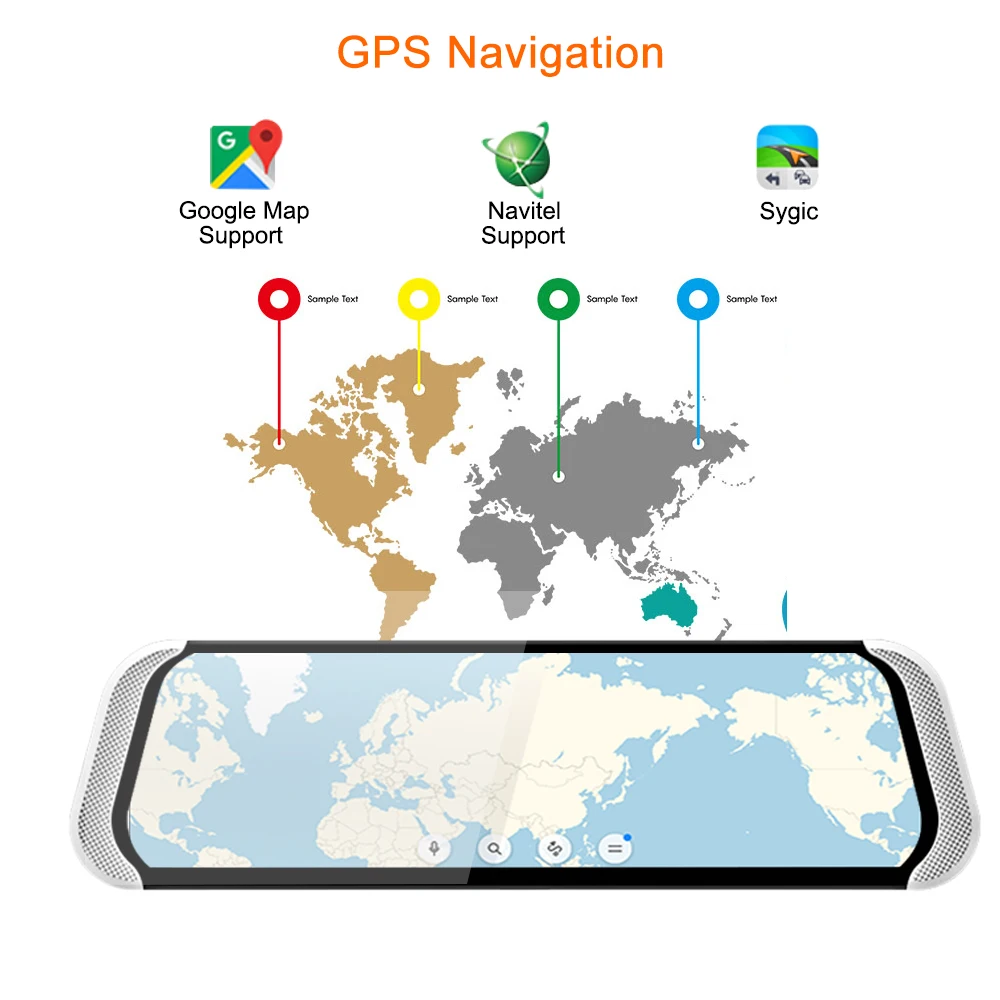 Видеорегистратор YANTU 4G ADAS 10 дюймов Android FHD 1080P GPS|Видеорегистраторы| |