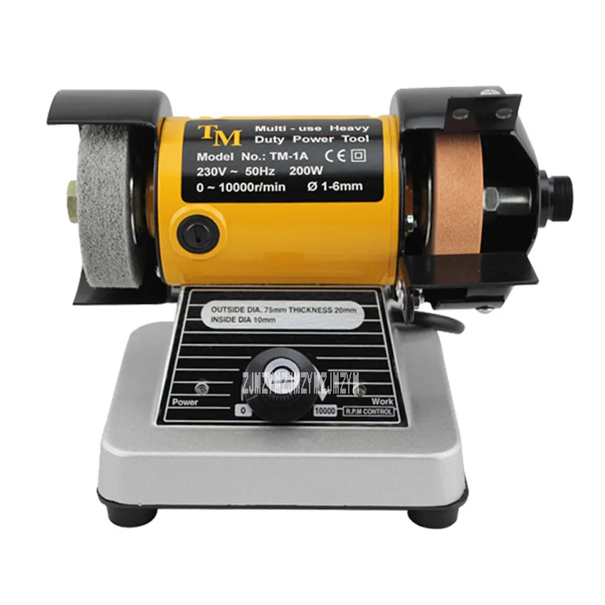 

New Arrival Desktop Double-headed Grinding Machine Grinding Wheel Grinding Machine Grinding tools 0-10000r/min 200w 230v 1-6mm