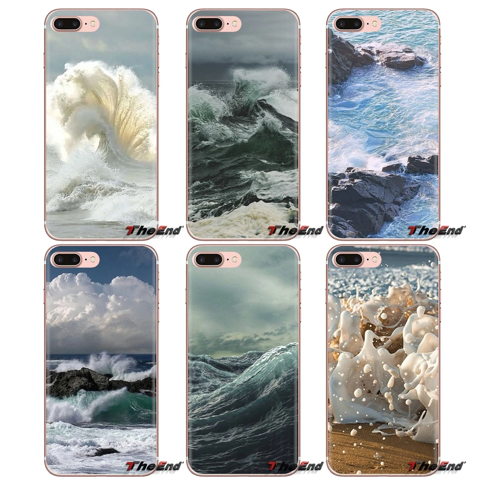Мягкий чехол для Xiaomi Mi4 Mi5 Mi5S Mi6 Mi A1 A2 5X 6X 8 9 Lite SE Pro Max Mix 2 3 2S Summer nature sea blue Ocean Waves |