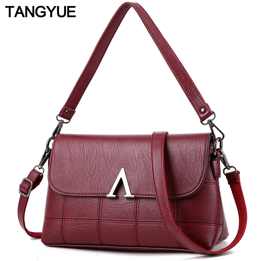 

TANGYUE Leather Crossbody Bags for Woman Shoulder Bag Girl Small Women's Messenger Bag Female Ladies Handbags Hand bolsos mujer