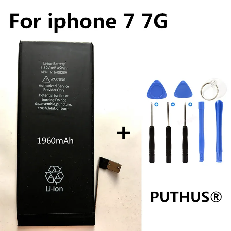 Новая запасная батарея для iPhone 7 реальная емкость 1960 мАч 0 цикл iphone с набором