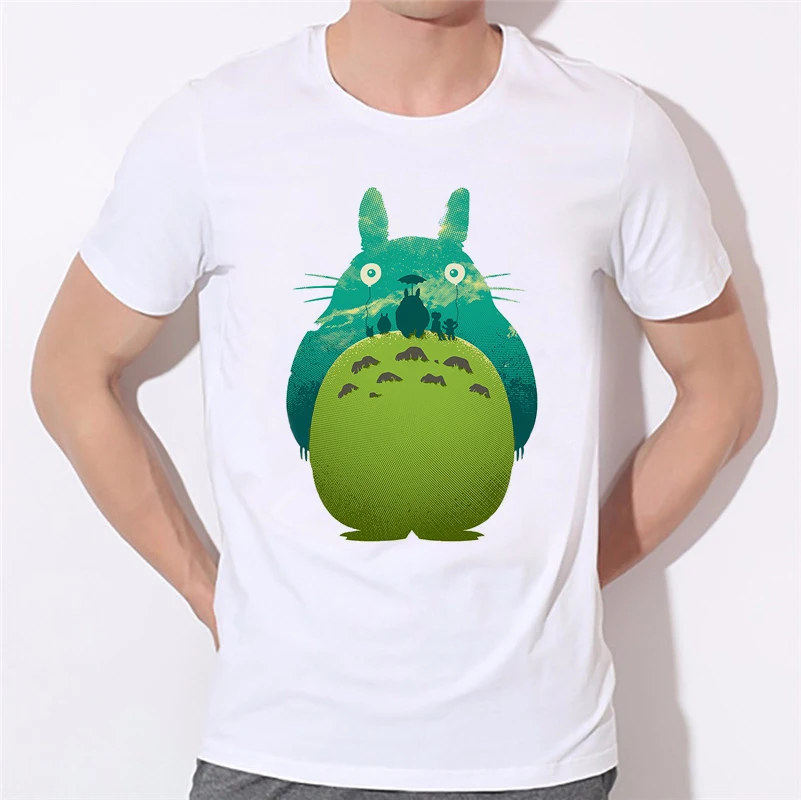 Футболка Totoro мужская с коротким рукавом модные уличные рубашки брендовые