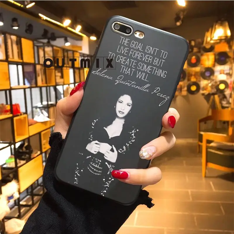 Мягкий силиконовый чехол OUTMIX selena quintanilla для iPhone XS 5 5S 6 7 8 XSmax XR X plus - купить по