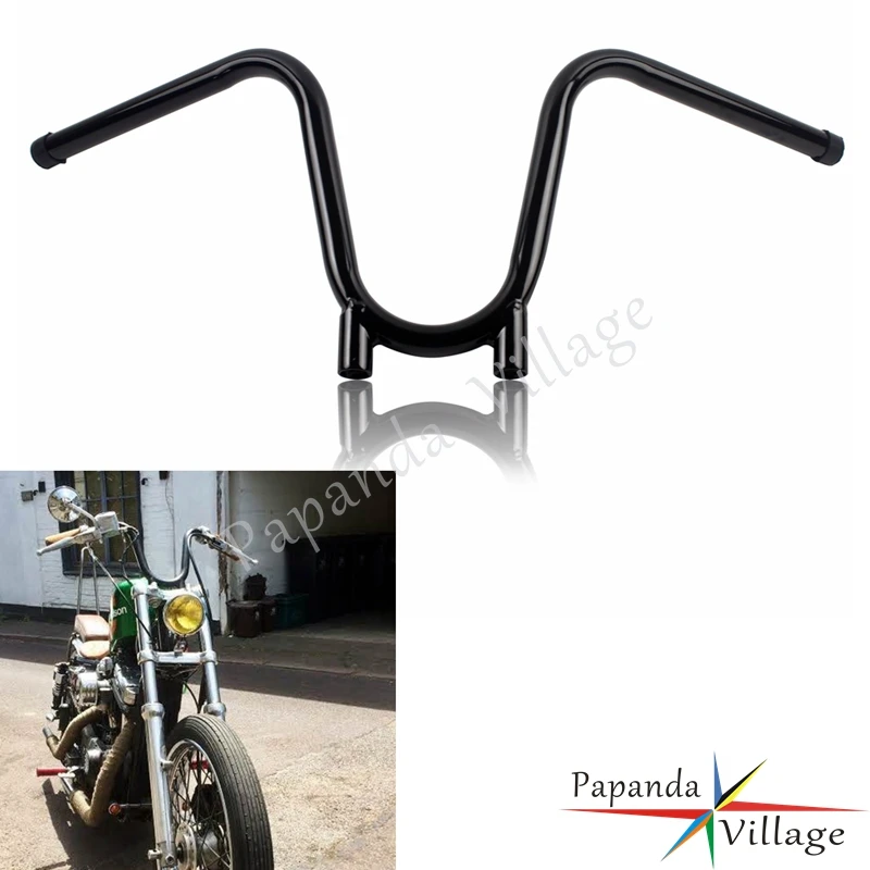 Черный мотоциклетный руль штифта 7/8 дюйма 22 мм XS650 APE 9 5 Руль рукоятки Rise для Yamaha TX650