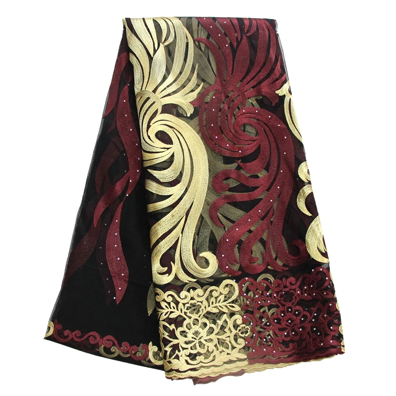 2016 Вышитые Африканский Белый кружевной Ткани Высокого Качества Для Нигерийского