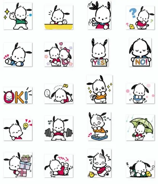 Бесплатная доставка 40 шт./лот Pochacco канцелярские наклейки для скрапбукинга 3D