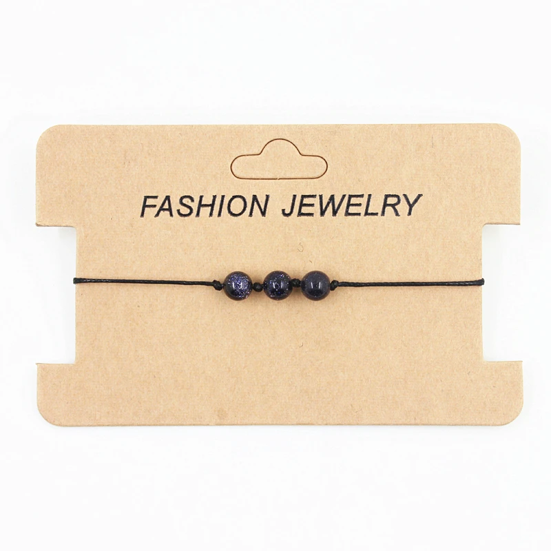 Натуральный камень 6 мм бусины Шарм мужской браслет плетение макраме для женщин и