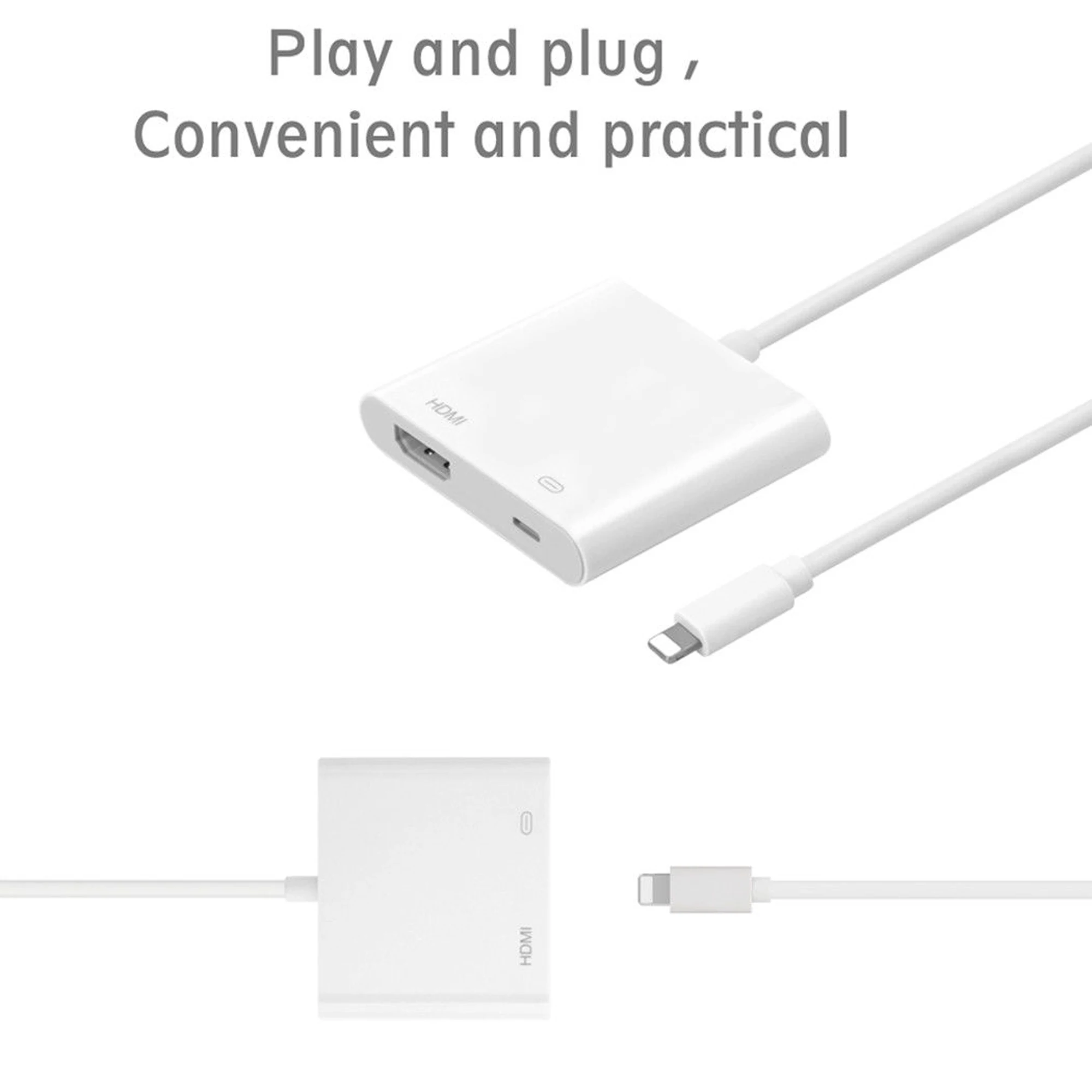 Новый адаптер Lightning-Digital tv HDMI для 7 7plus 8AU |