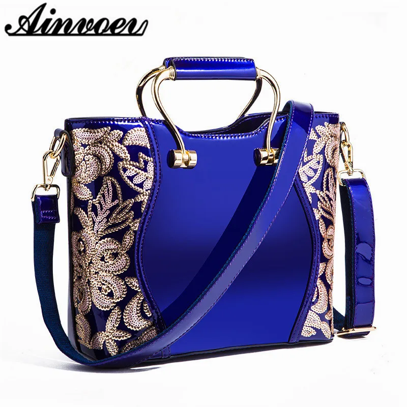 Сумка Ainvoev Женская блестящая на плечо 2019|Сумки с ручками| |