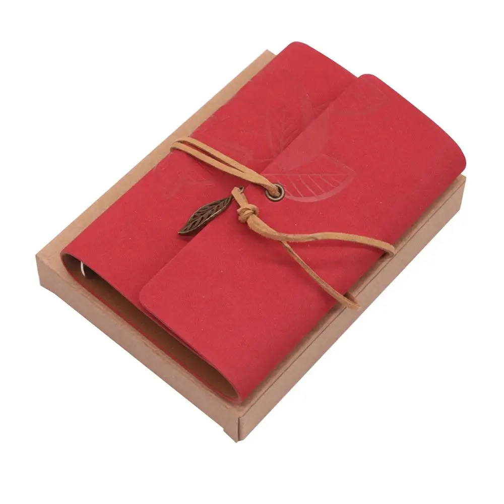 Red 1 pcs 1 шт. записная книжка С ПЕРЕПЛЕТОМ с блокнот со съемными листами Винтаж Стиль внутренняя 80 листов страница Размеры 124*83 мм Шлифовальные кожаные картонная коробка картонная упаковка для Канцелярии - Цвет: Red 1 pcs