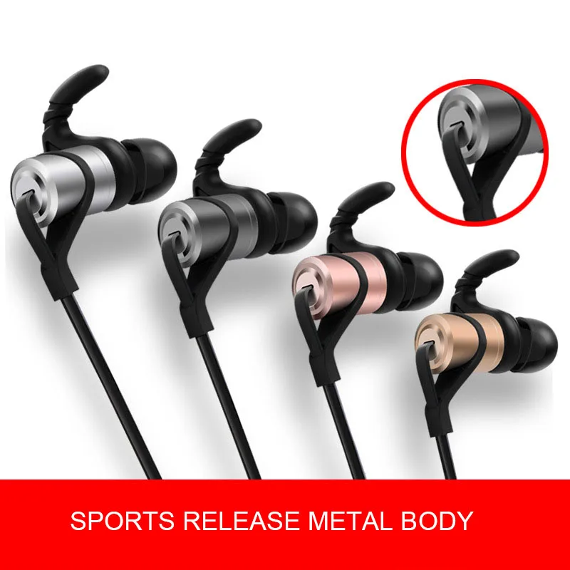 BINYEAE Bluetooth наушники с микрофоном Sweatproof Спорт Беспроводной Hi Fi бас и Ephones для Xiaomi MP3