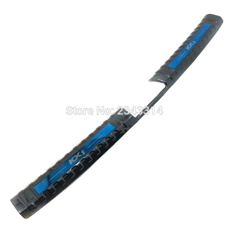 Blue With Black Для Kia Stonic KX1 накладка из нержавеющей стали Накладка на задний бампер накладки на пороги рамка Крышка Аксессуары для стайлинга автомобилей - Цвет: Blue With Black